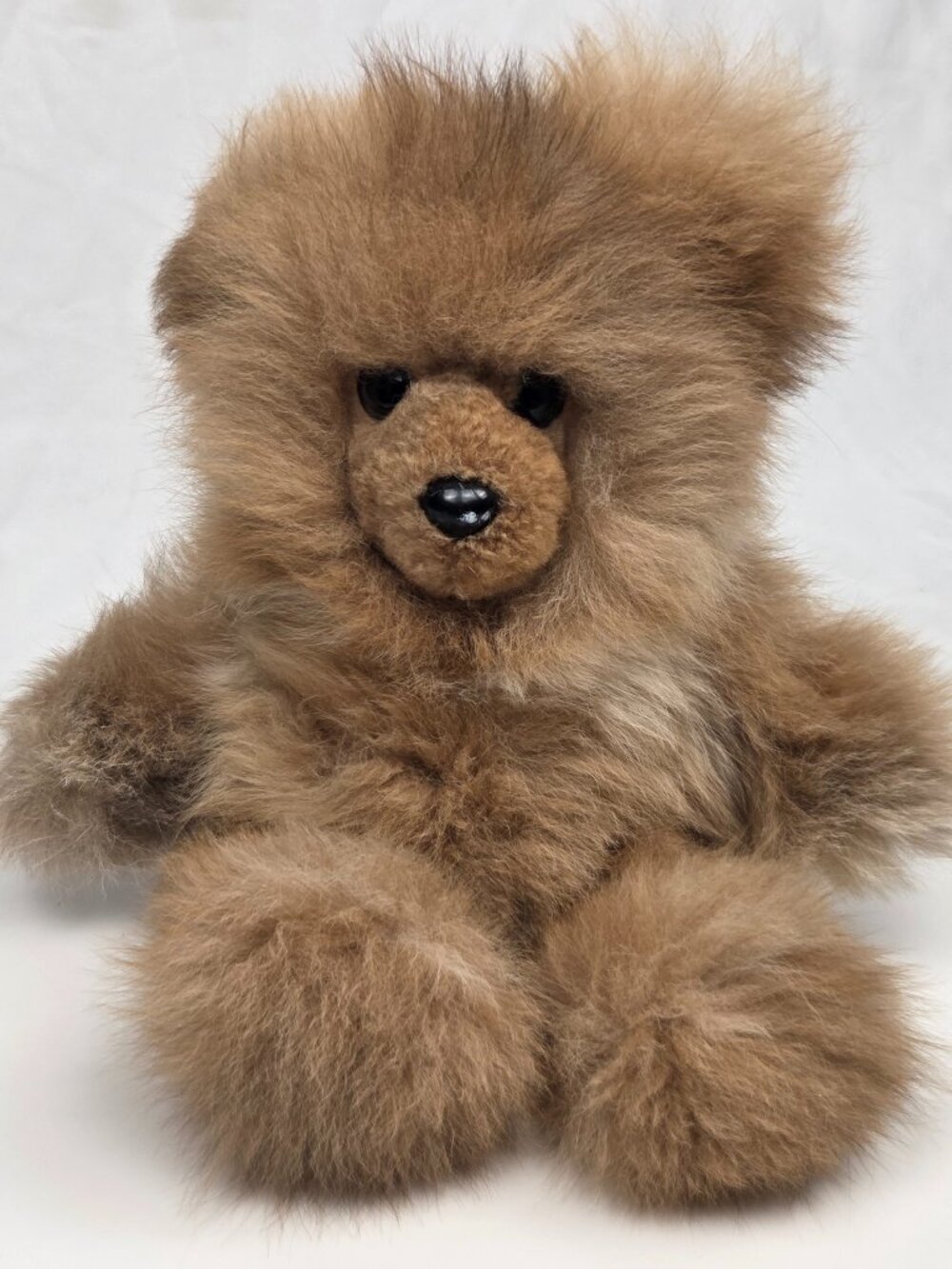 Handmade Alpaca Fur Teddy Bear: 12" Ultra Soft Plush Toy
